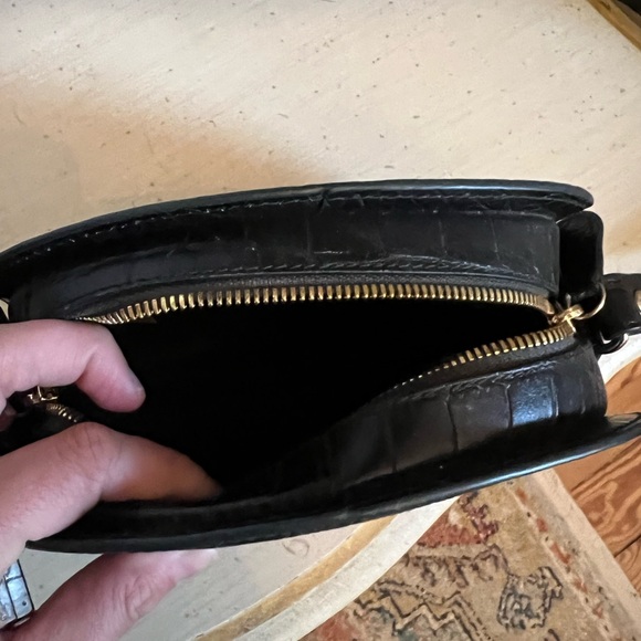 A.P.C. Black Croc-Embossed Crossbody Bag - Picture 6 of 14